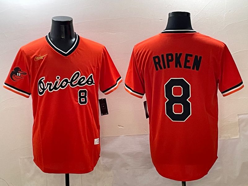 Men Baltimore Orioles 8 Ripken Orange Game Nike 2025 MLB Jersey style 4251